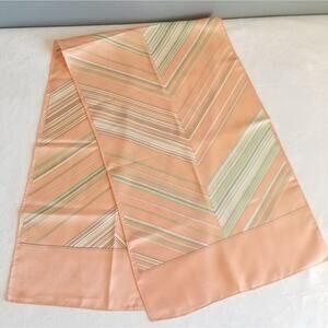 Vtg Japanese Acetate Scarf Chevron Geometric Pattern Japan